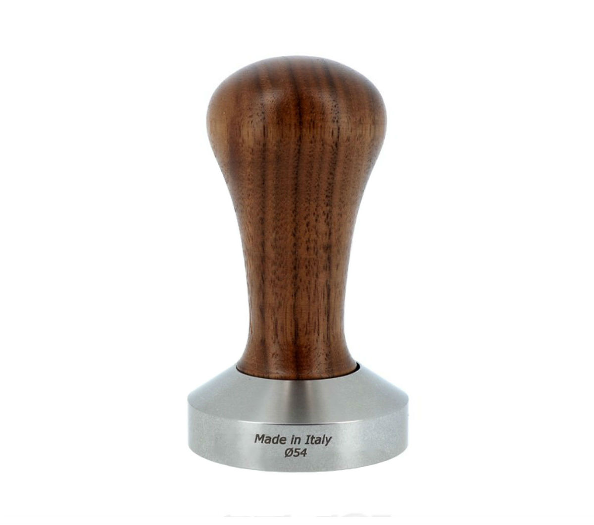 Tamper with Italian walnut handle 54.0mm - flat